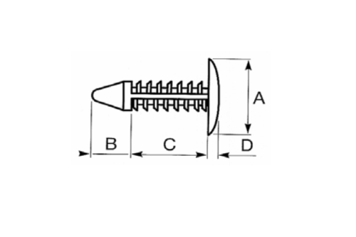 pion-rivet sapin / fir tree fixings plan - Pine Tree Clip